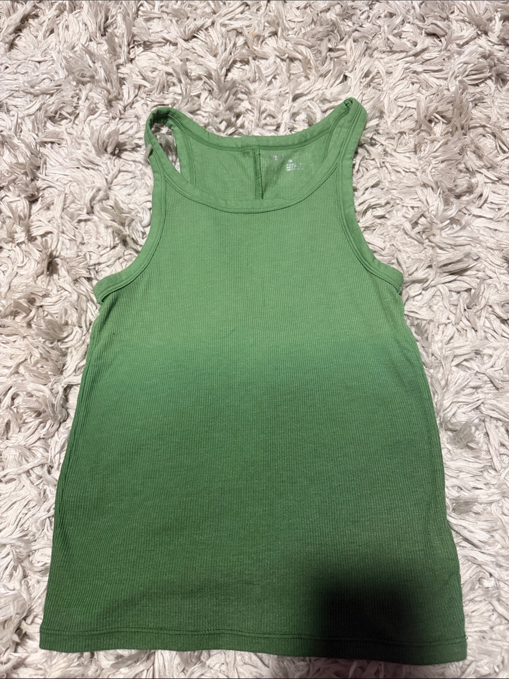 Aerie Green Ribbed Tank Top